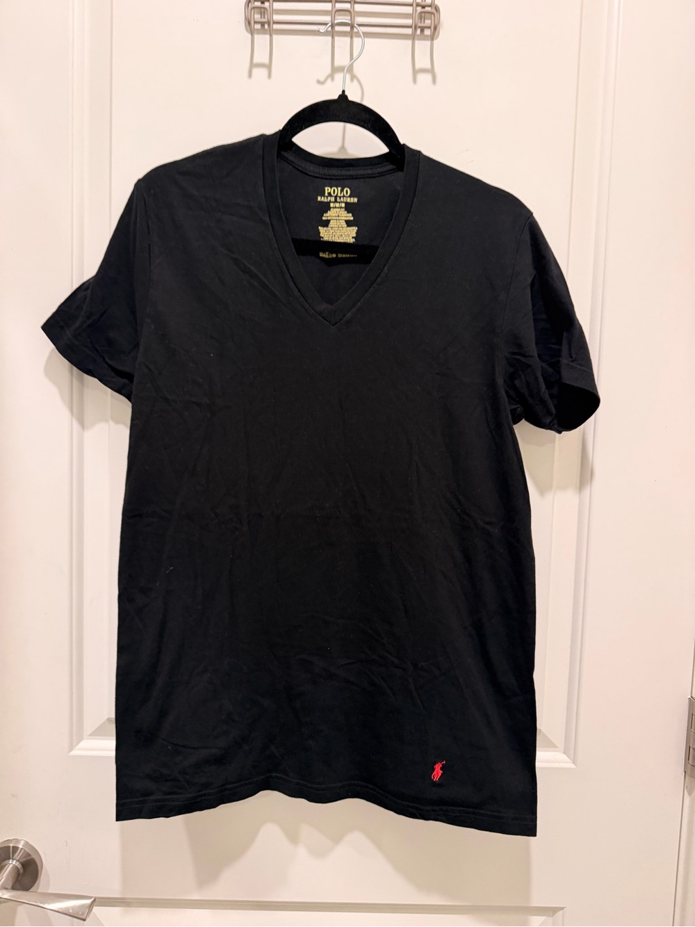 Polo Ralph Lauren Classic Fit V-Neck T-Shirt Black Size M